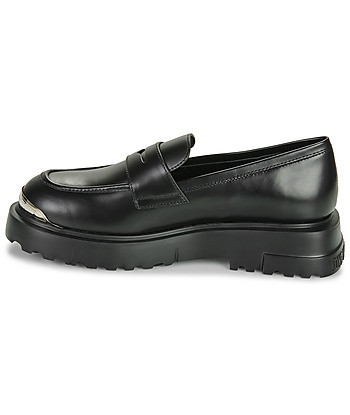 Mocassins femmes Love Moschino SQUARE LOVE SHOE Noir