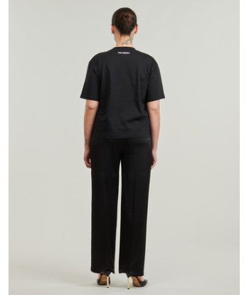 T-shirt femmes Karl Lagerfeld KARL SIGNATURE HEM T-SHIRT Noir