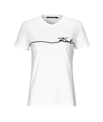 T-shirt femmes Karl Lagerfeld SEASONAL LOGO T-SHIRT Blanc