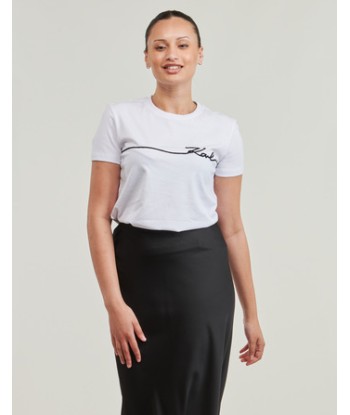 T-shirt femmes Karl Lagerfeld SEASONAL LOGO T-SHIRT Blanc