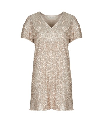 Robe courte femmes Ikks ROB MC CT SEQUIN Doré