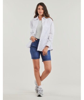 Short femmes Levis RIBCAGE BERMUDA SHORT Bleu