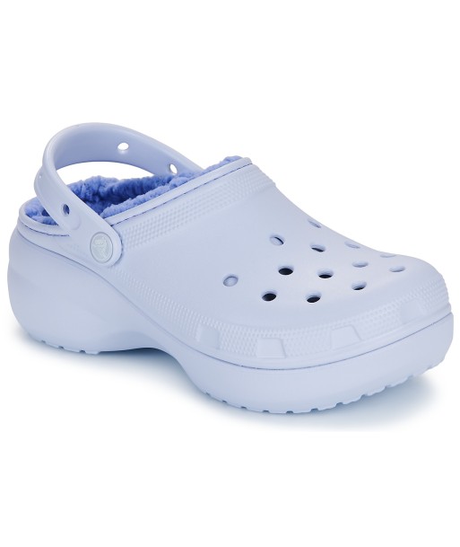 Sabots femmes Crocs Classic Platform Lined Clog W Bleu