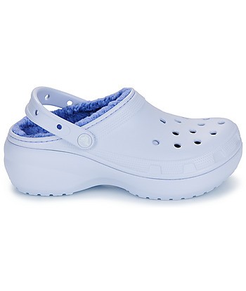 Sabots femmes Crocs Classic Platform Lined Clog W Bleu