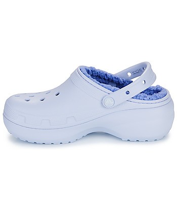 Sabots femmes Crocs Classic Platform Lined Clog W Bleu