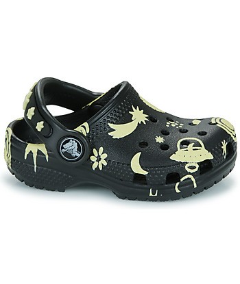 Sabots enfant garcons Crocs Classic Glow Space Clog T Noir