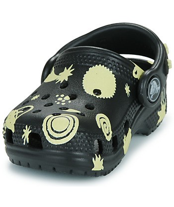 Sabots enfant garcons Crocs Classic Glow Space Clog T Noir