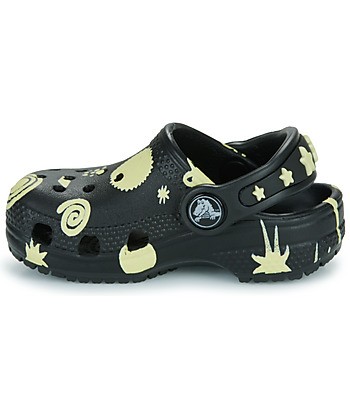 Sabots enfant garcons Crocs Classic Glow Space Clog T Noir