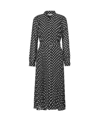 Robe femmes MICHAEL Michael Kors PLEAT SHIRT DRESS Noir
