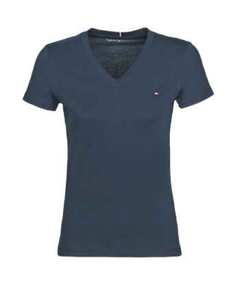 T-shirt femmes Tommy Hilfiger HERITAGE V-NECK TEE Bleu
