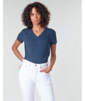 T-shirt femmes Tommy Hilfiger HERITAGE V-NECK TEE Bleu