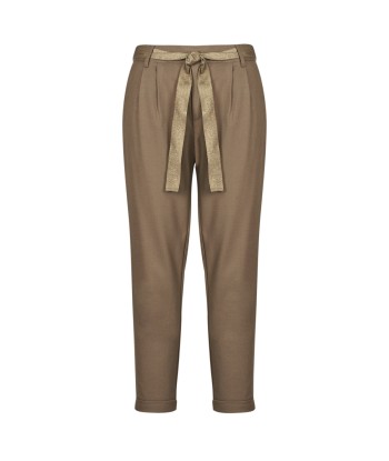 Chinots femmes Only ONLRITA LOOSE CHECK LYREX BELT PANT TLR Marron