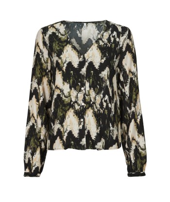 Blouses femmes Only ONLJESSIE FR L/S BUTTON TOP CS PTM Noir