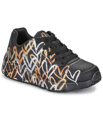 Baskets basses enfant filles Skechers UNO LITE Noir