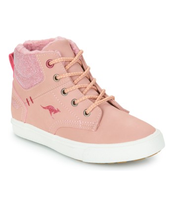 Baskets montantes enfant filles Kangaroos Kavu X Rose