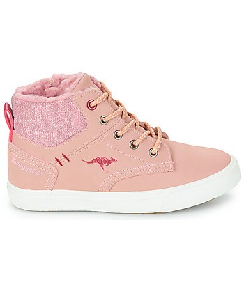 Baskets montantes enfant filles Kangaroos Kavu X Rose